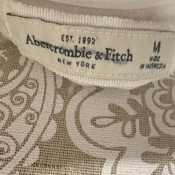 Abercrombie & Fitch White Lace Tank Top with Sequin Floral Detail Women's Medium - Picture 7 of 8